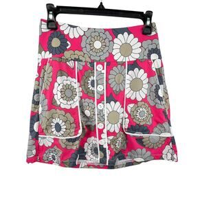 Kinona Size XS Skirt Skirt Shorts Floral Design Pockets Athletic Stretch Pink